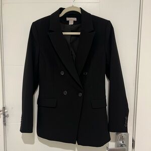H&M Double-Breasted Black Blazer